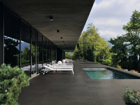 Elegant concrete look outdoors