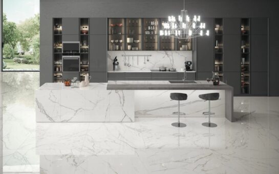 Marble effect for a design kitchen
