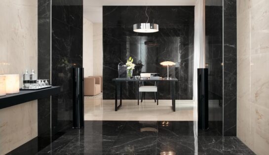 Exclusive marble-effect suite